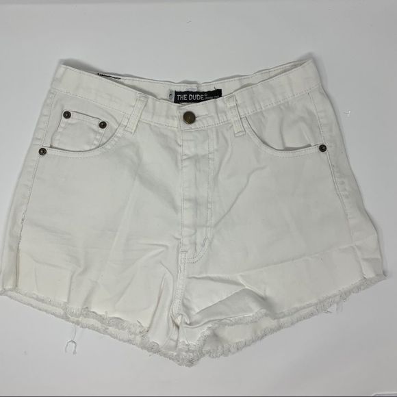 The Dude freedom style white cutoff shorts large - Picture 1 of 3